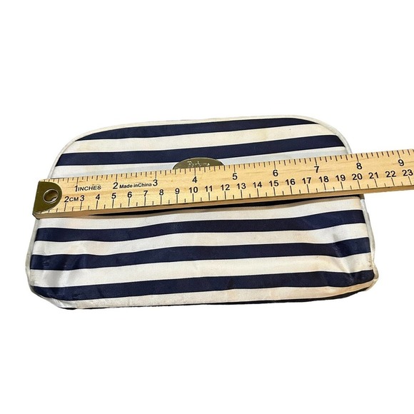 Christian Dior Vintage Navy/White Striped Makeup Bag - Picture 6 of 9